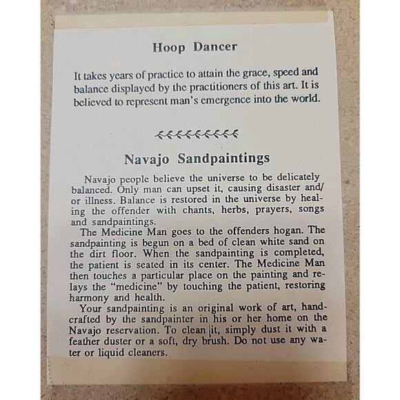 Native Navajo Sand Art Painting Hoop Dancer 10" X 7" Oval By Freddie Nelson - Picture 6 of 8